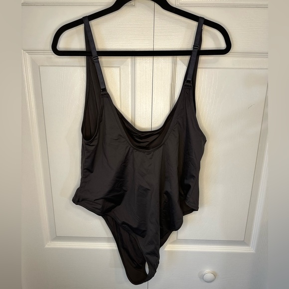 SKIMS Recycled Swim Scoop neck one piece Onyx 2X - Picture 6 of 10